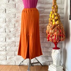 Vintage Orange Knitt Long Skirt Sz L